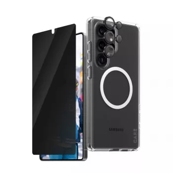 PanzerGlass CARE by ® Flagship 3-in-1 Privatumo rinkinys Samsung Galaxy S25 Ultra – Atsparus įbrėžimams ir smūgiams