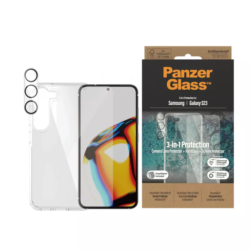 PanzerGlass® 3-in-1 rinkinys Samsung Galaxy S23