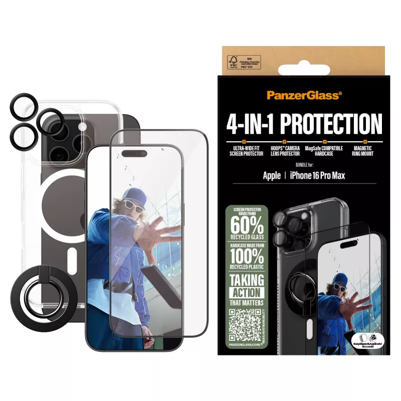 PanzerGlass ® 4-in-1 apsaugos rinkinys iPhone 16 Pro Max