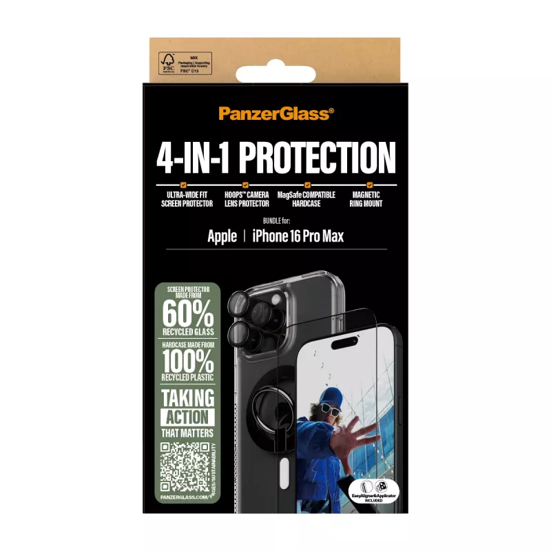 PanzerGlass ® 4-in-1 apsaugos rinkinys iPhone 16 Pro Max