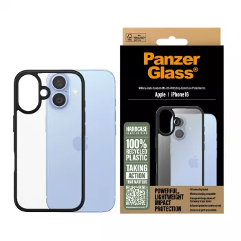 PanzerGlass® HardCase Skaidrus iPhone 16, Dėklas, Apple, Apple – iPhone 16, Skaidrus