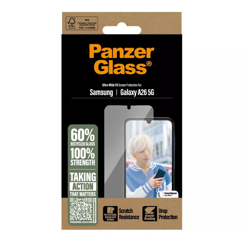 PanzerGlass® apsauginis stiklas Samsung Galaxy A26 5G | Ultra-Wide Fit