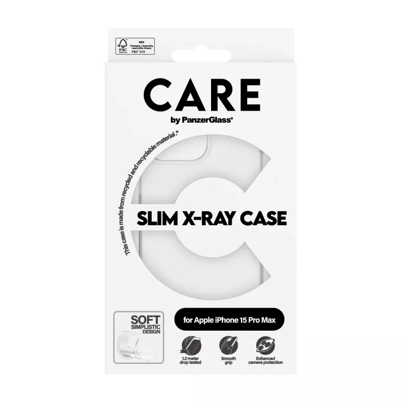 PanzerGlass CARE™ by ® X-Ray Dėklas iPhone 15 Pro Max, Skaidrus