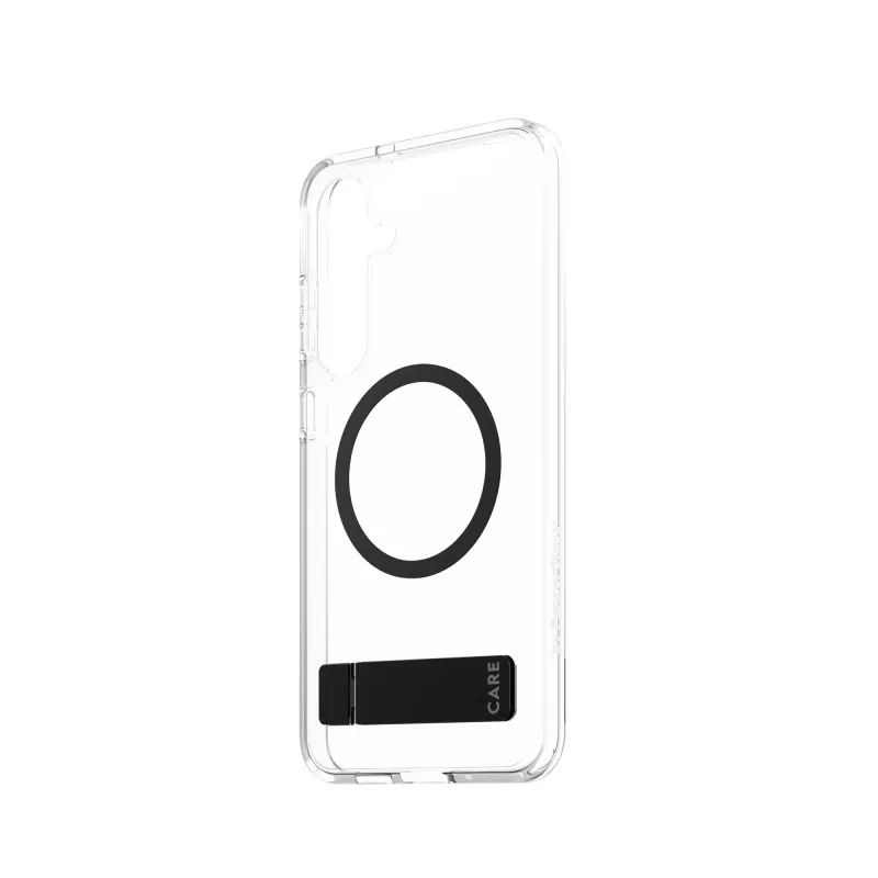 PanzerGlass CARE™ by ® Dėklas Skaidrus su Juodu Stovėjimo Stoveliu ir Qi Suderinamumu Samsung Galaxy S25+