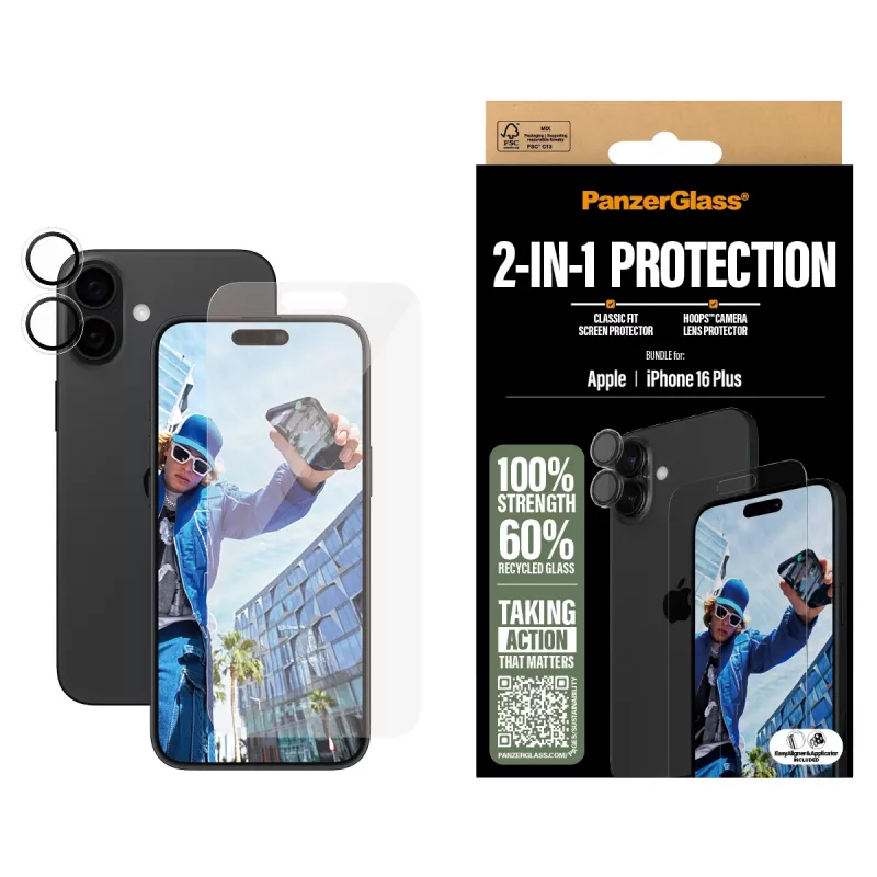 PanzerGlass® 2-in-1 apsaugos rinkinys iPhone 16 Plus