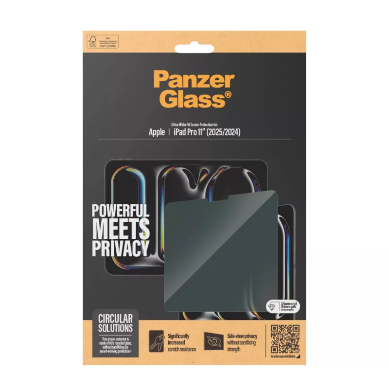 PanzerGlass® privatumo ekrano apsauga iPad Pro 11'' (2024-2025) | Ultra-Wide Fit