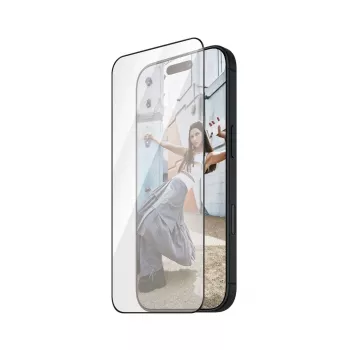 PanzerGlass SAFE. apsauginis stiklas su juodu rėmeliu iPhone 16 Plus | 15 Plus | Ultra-Wide Fit