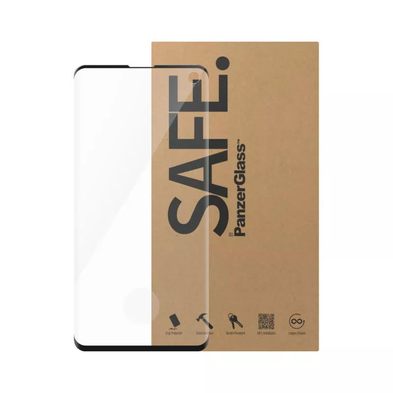 Apsauginis stiklas PanzerGlass Samsung Galaxy S10e Ultra-Wide Fit, atsparus įbrėžimams ir smūgiams