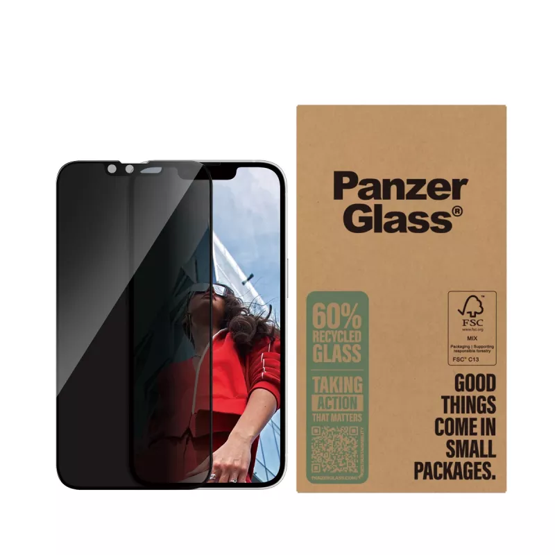 PanzerGlass® Privatumo ekrano apsauga iPhone 17e | 16e | 14 | 13 | 13 Pro | Ultra-Wide Fit