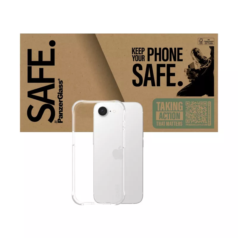 PanzerGlass SAFE. by ® TPU dėklas Skaidrus iPhone 17e | 16e
