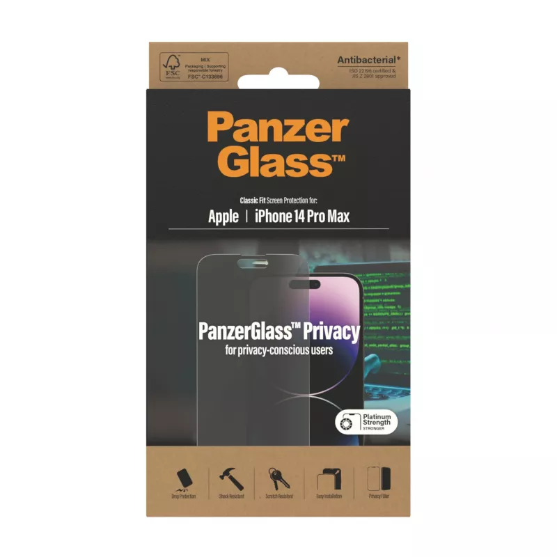 PanzerGlass® privatumo ekrano apsauga iPhone 14 Pro Max | Classic Fit