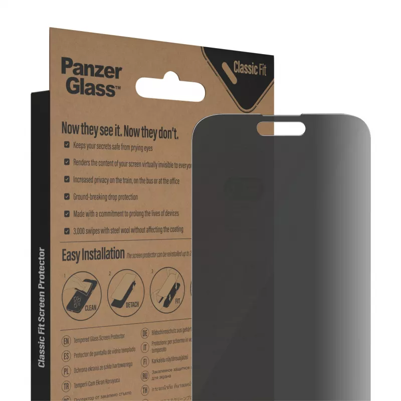 PanzerGlass® privatumo ekrano apsauga iPhone 14 Pro Max | Classic Fit