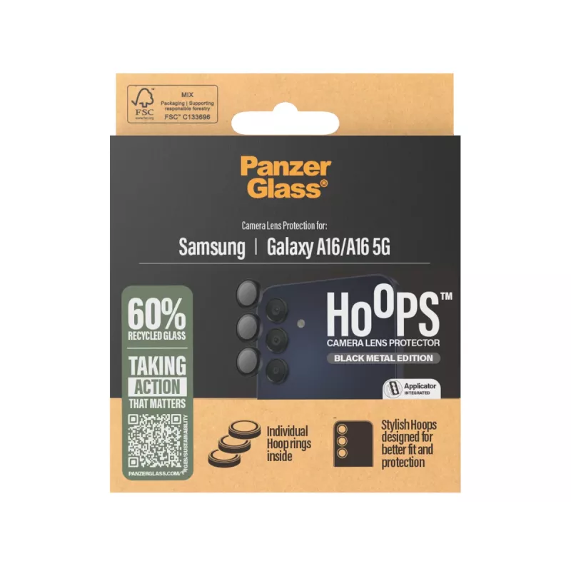 PanzerGlass® Hoops® fotoaparato objektyvo apsauga juoda Samsung Galaxy A16 | A16 5G