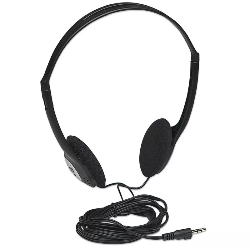 Ausinės MANHATTAN Stereo 3,5 mm juodos