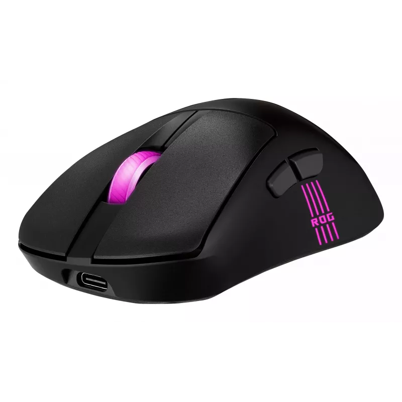 ASUS ROG Keris II Origin BLK pelė žaidimams Dešinė ranka RF belaidis + Bluetooth + USB Type-A Optinė 42000 DPI