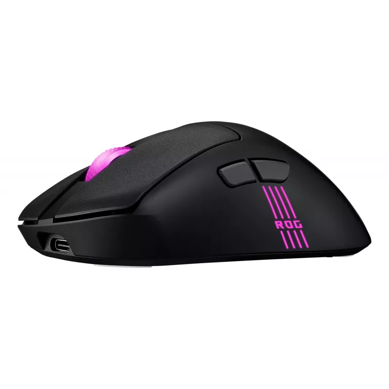 ASUS ROG Keris II Origin BLK pelė žaidimams Dešinė ranka RF belaidis + Bluetooth + USB Type-A Optinė 42000 DPI