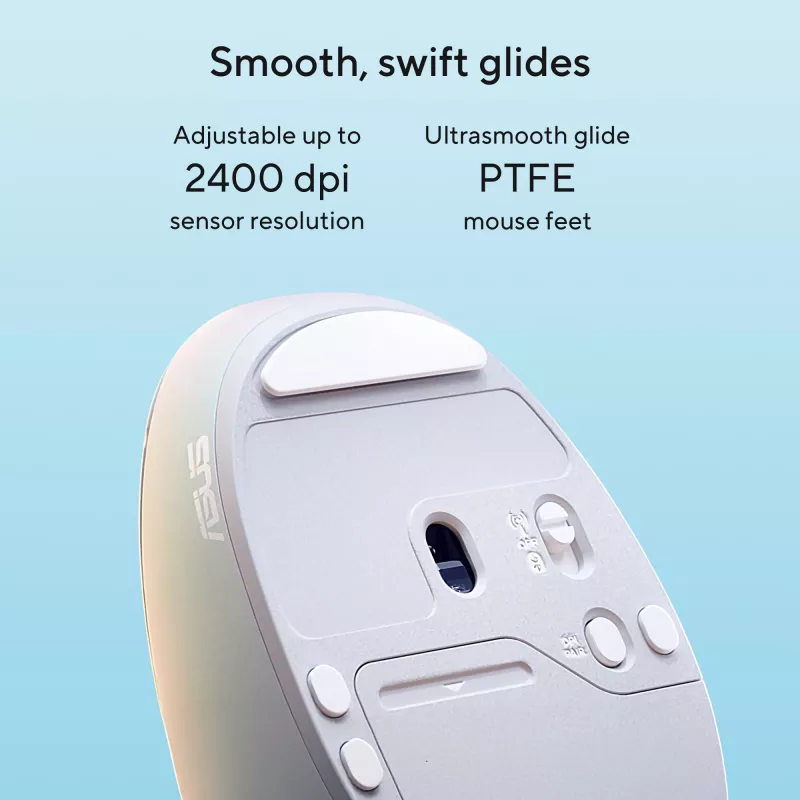 ASUS Fragrance MD101 pelė namams Ambidextrinė RF belaidė + Bluetooth optinė 2400 DPI