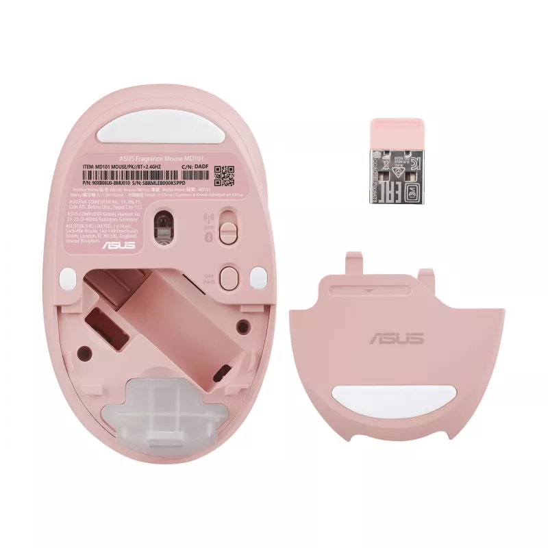 ASUS Fragrance MD101 pelė namams Ambidextrinė RF belaidė + Bluetooth Optinė 2400 DPI