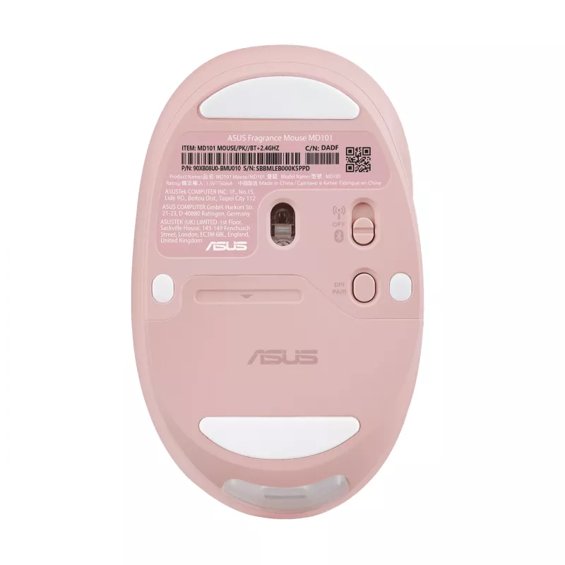 ASUS Fragrance MD101 pelė namams Ambidextrinė RF belaidė + Bluetooth Optinė 2400 DPI