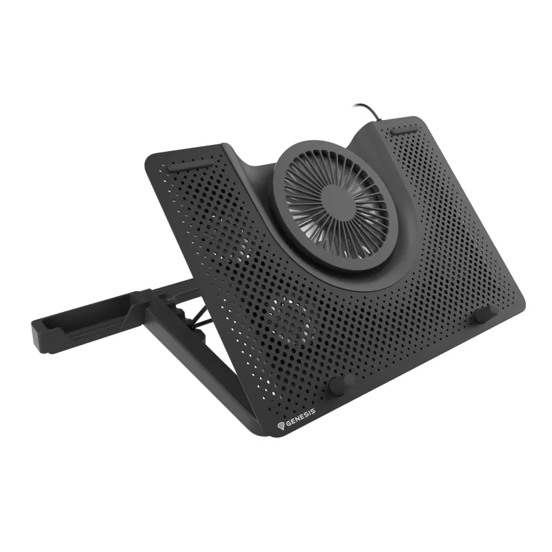 Aušinimo stovas nešiojamam kompiuteriui GENESIS Oxid 550, 43,9 cm (17,3 inch), 5 ventiliatoriai, juodas
