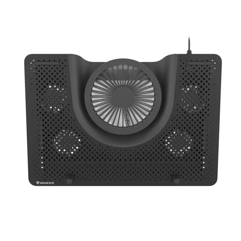 Aušinimo stovas nešiojamam kompiuteriui GENESIS Oxid 550, 43,9 cm (17,3 inch), 5 ventiliatoriai, juodas