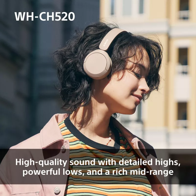 Sony WHCH520Y.CE7 belaidės ausinės, geltonos
