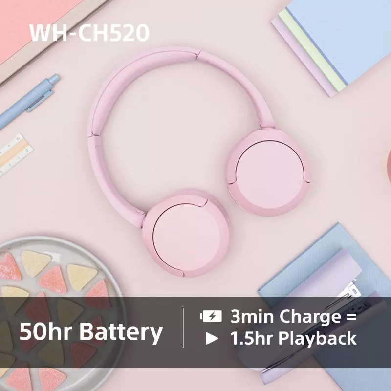 Sony WHCH520Y.CE7 belaidės ausinės, geltonos