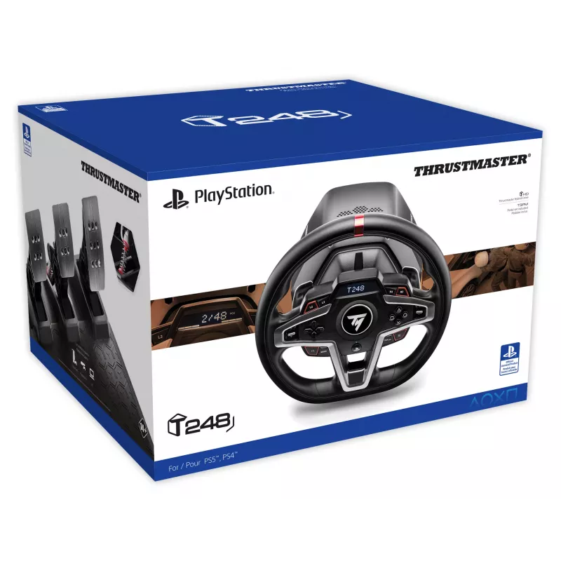 Thrustmaster T248 Juodas Vairas su Pedalais PC, PlayStation 4, PlayStation 5