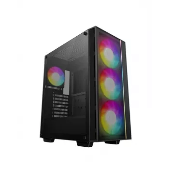 DeepCool MATREXX 55 MESH V4 C vidutinio dydžio (Midi Tower) kompiuterio korpusas, ATX, grūdintas stiklas, be maitinimo bloko, juodas