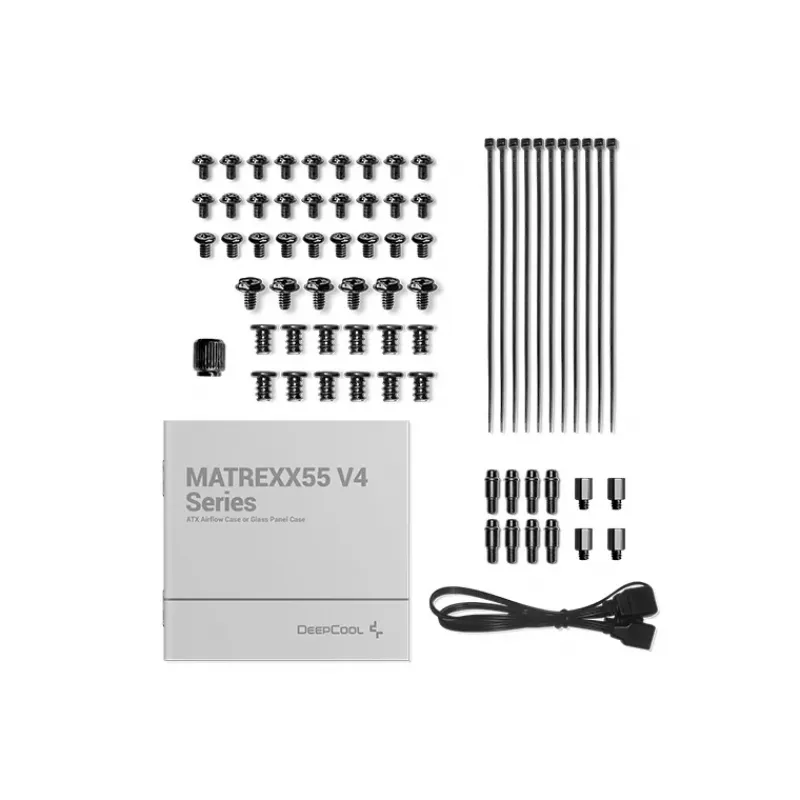 DeepCool MATREXX 55 MESH V4 C vidutinio dydžio (Midi Tower) kompiuterio korpusas, ATX, grūdintas stiklas, be maitinimo bloko, juodas