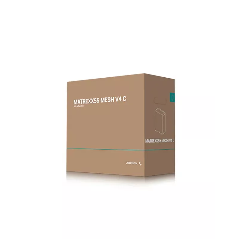 DeepCool MATREXX 55 MESH V4 C vidutinio dydžio (Midi Tower) kompiuterio korpusas, ATX, grūdintas stiklas, be maitinimo bloko, juodas