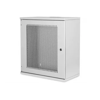 DIGITUS 12U sieninis spintos korpusas, SOHO, nesurinktas 595x540x400 mm, perforuotos priekinės durelės, pilka