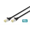 DIGITUS 10 colių tinklo rinkinys su 9U spintele, juoda lentyna, PDU, 8 prievadų jungikliu, CAT6 pataisų skydeliu