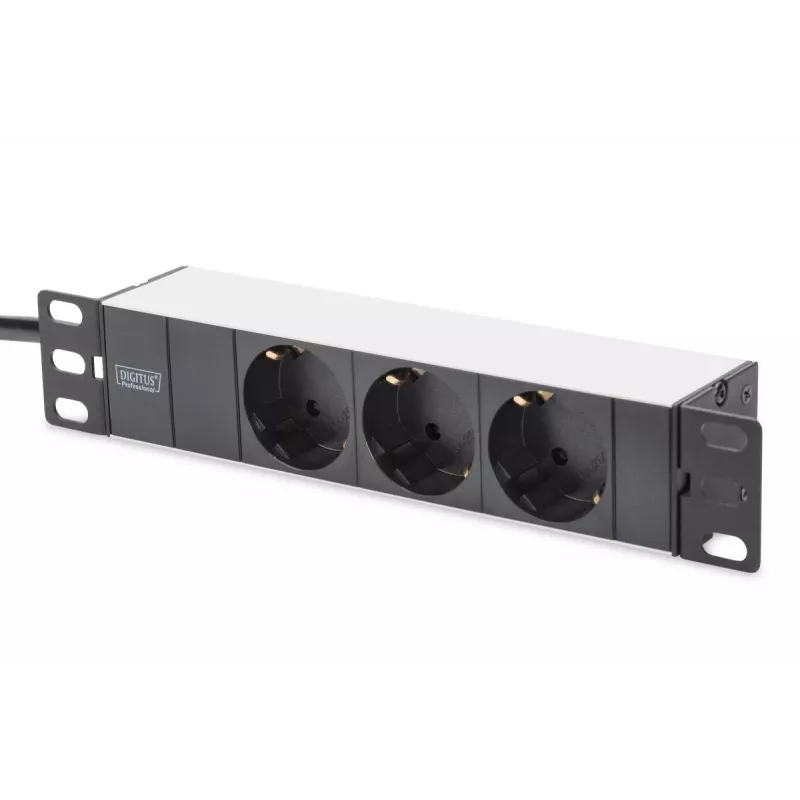 DIGITUS 10 colių tinklo rinkinys su 9U spintele, juoda lentyna, PDU, 8 prievadų jungikliu, CAT6 pataisų skydeliu