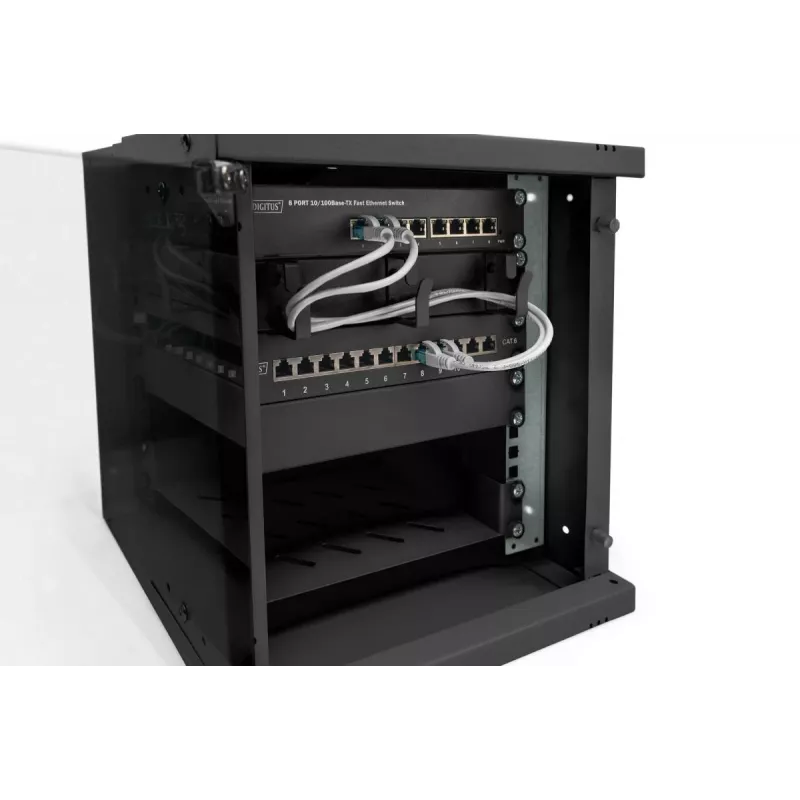 DIGITUS 10 inch 6U sieninis montavimo spintelė - SOHO PRO 325 x 315 x 300mm juoda