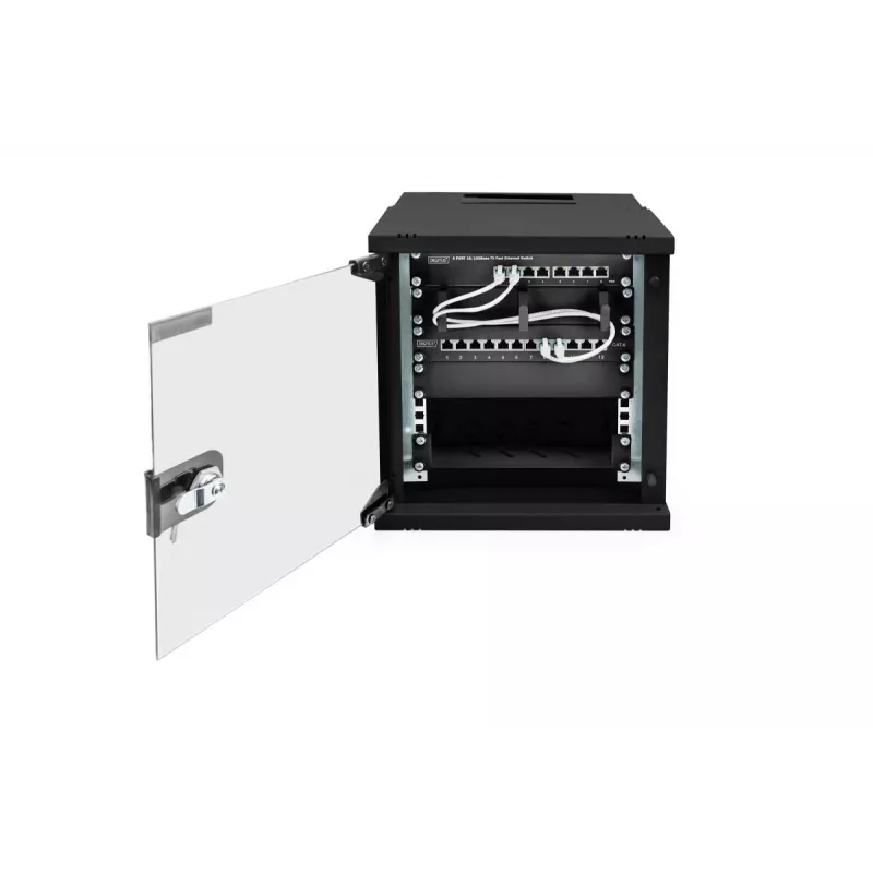 DIGITUS 10 inch 6U sieninis montavimo spintelė - SOHO PRO 325 x 315 x 300mm juoda