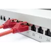 DIGITUS Patch Panel, CAT6A ekranuotas, 1U, 24 prievadų, 8P8C, juodas RAL 9005, 483