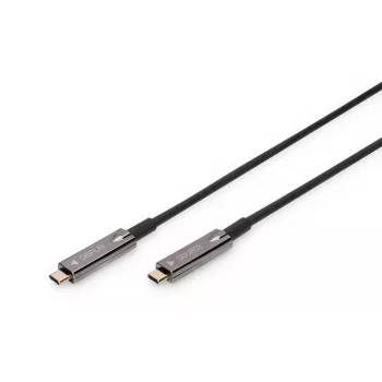 DIGITUS USB Type-C – USB Type-C AOC hibridinis šviesolaidinis kabelis 4K@60Hz USB 3.1 20 m