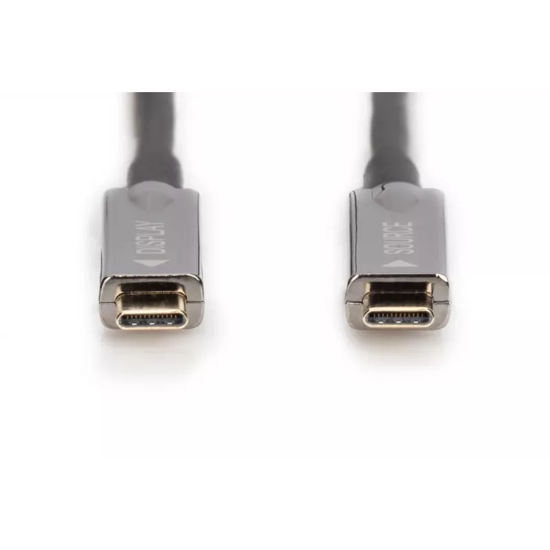DIGITUS USB Type-C – USB Type-C AOC hibridinis šviesolaidinis kabelis 4K@60Hz USB 3.1 20 m