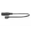DIGITUS USB 2.0 adapterio laidas, OTG, micro B - A M/F, 15cm, stačiu kampu, juodas