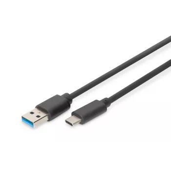 DIGITUS USB Type-C jungiamasis laidas, tipo C į A, M/M, 1 m, Super Speed juodas