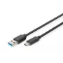 DIGITUS USB Type-C jungiamasis laidas, tipo C į A, M/M, 1 m, Super Speed juodas