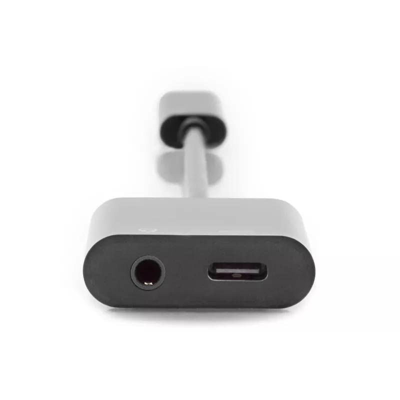 DIGITUS USB Type-C adapteris į 3,5 mm + USB Type-C, 20 cm, juodas