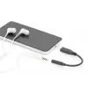 DIGITUS USB Type-C garso adapterio laidas, Type-C – 3,5 mm M/F, 20 cm, garso įvestis/išvestis, 3.1 versija, CE, juoda