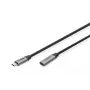 DIGITUS USB-C/M į USB-C/F PD60W Gen1 USB3.0 prailginimo laidas 1m 4K@60Hz