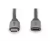 DIGITUS USB-C/M į USB-C/F PD60W Gen1 USB3.0 prailginimo laidas 1m 4K@60Hz