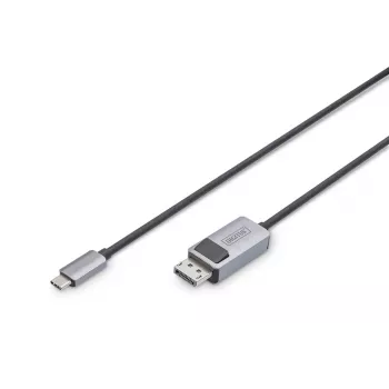 DIGITUS USB Type-C į DisplayPort adapterio laidas 8K@30Hz HBR3 aliuminio korpusas juodas 2m