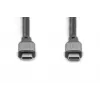 DIGITUS USB 4 jungiamasis laidas, TypeC į TypeC, AL korpusas, PP pynė, 4K 60Hz, PD3.0, 20 Gbit/s, 3 m, juoda