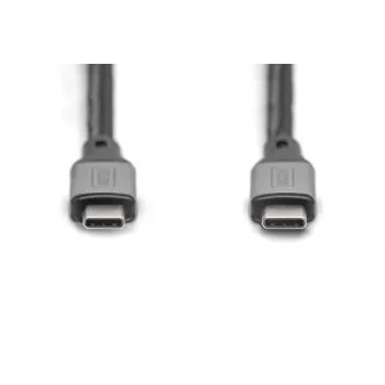 DIGITUS USB 4 jungiamasis laidas, TypeC į TypeC, AL korpusas, PP pynė, 4K 60Hz, PD3.0, 20 Gbit/s, 3 m, juoda