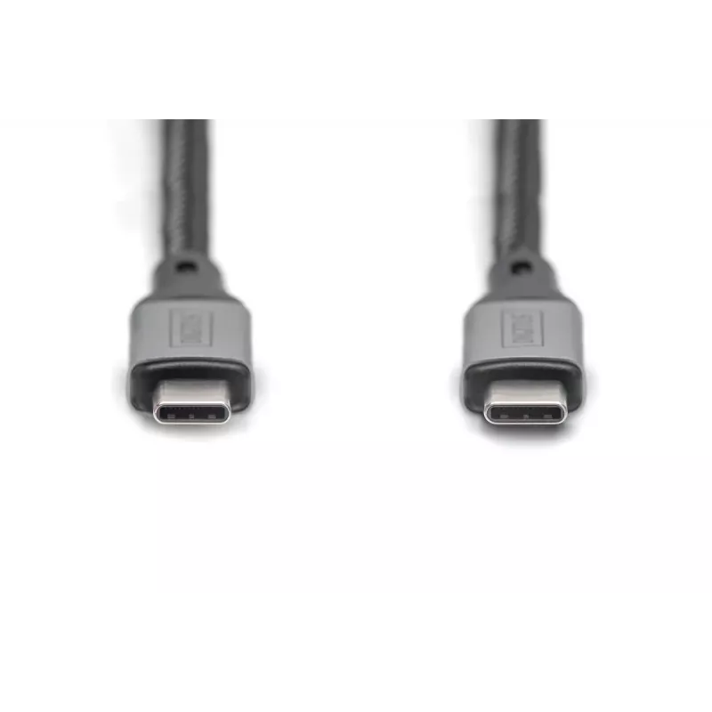 DIGITUS USB 4 jungiamasis laidas, TypeC į TypeC, AL korpusas, PP pynė, 4K 60Hz, PD3.0, 20 Gbit/s, 3 m, juoda